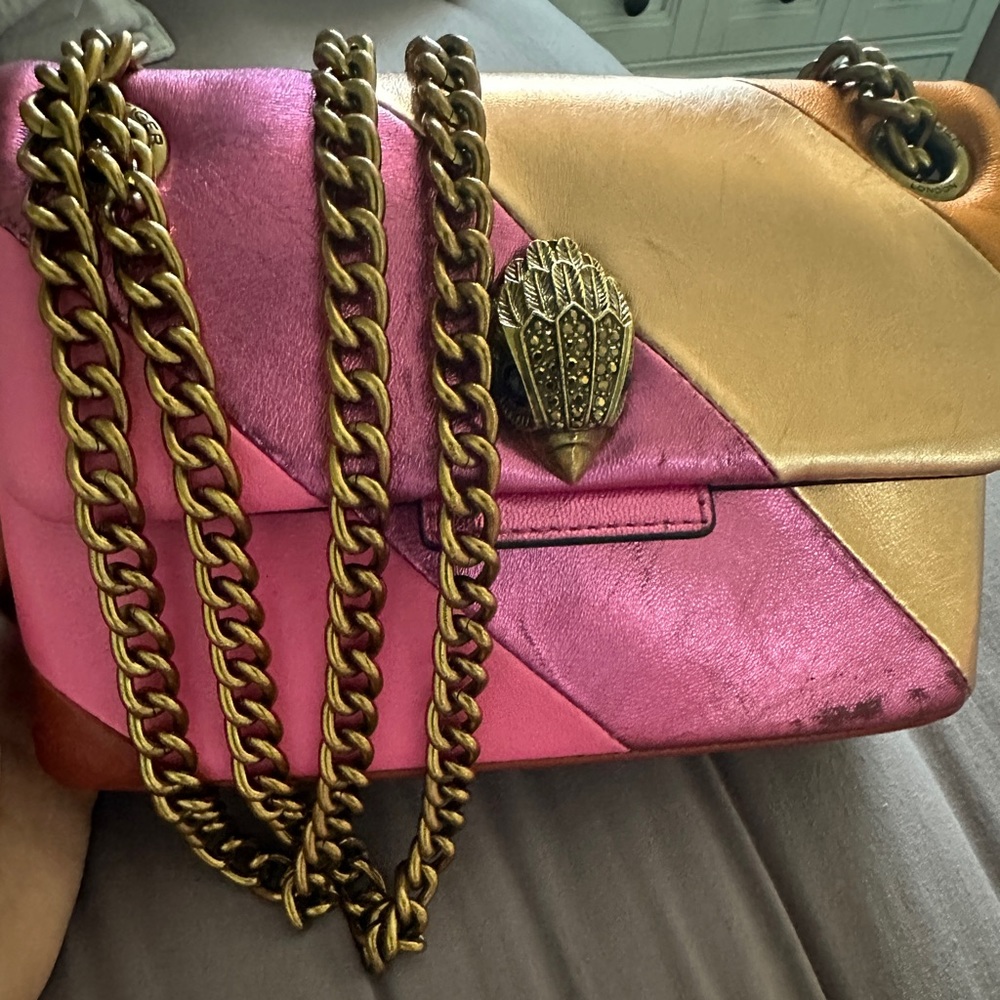 Kurt Geiger Mini Pink & Gold Bag